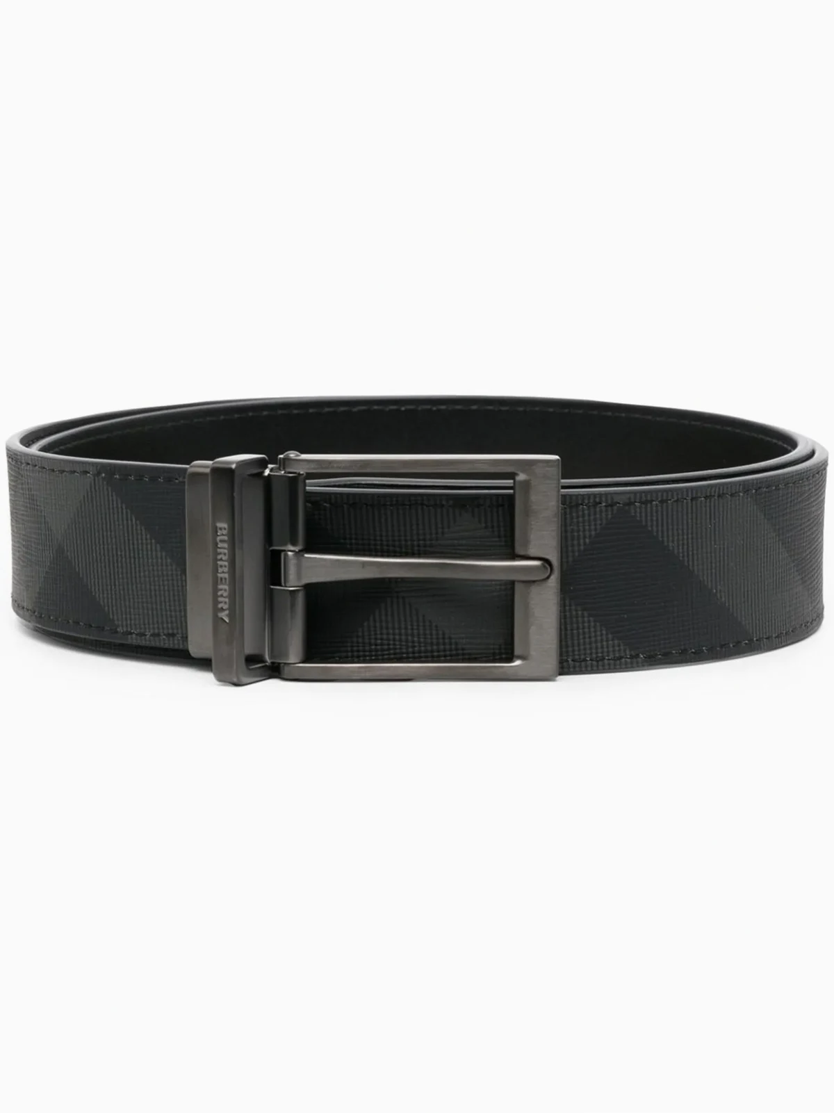 check-print reversible belt