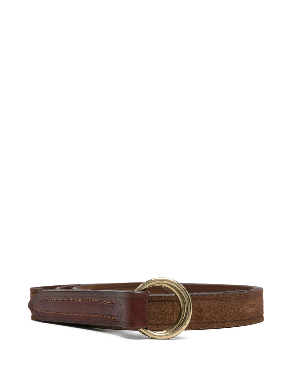 leather ring-buckle belt