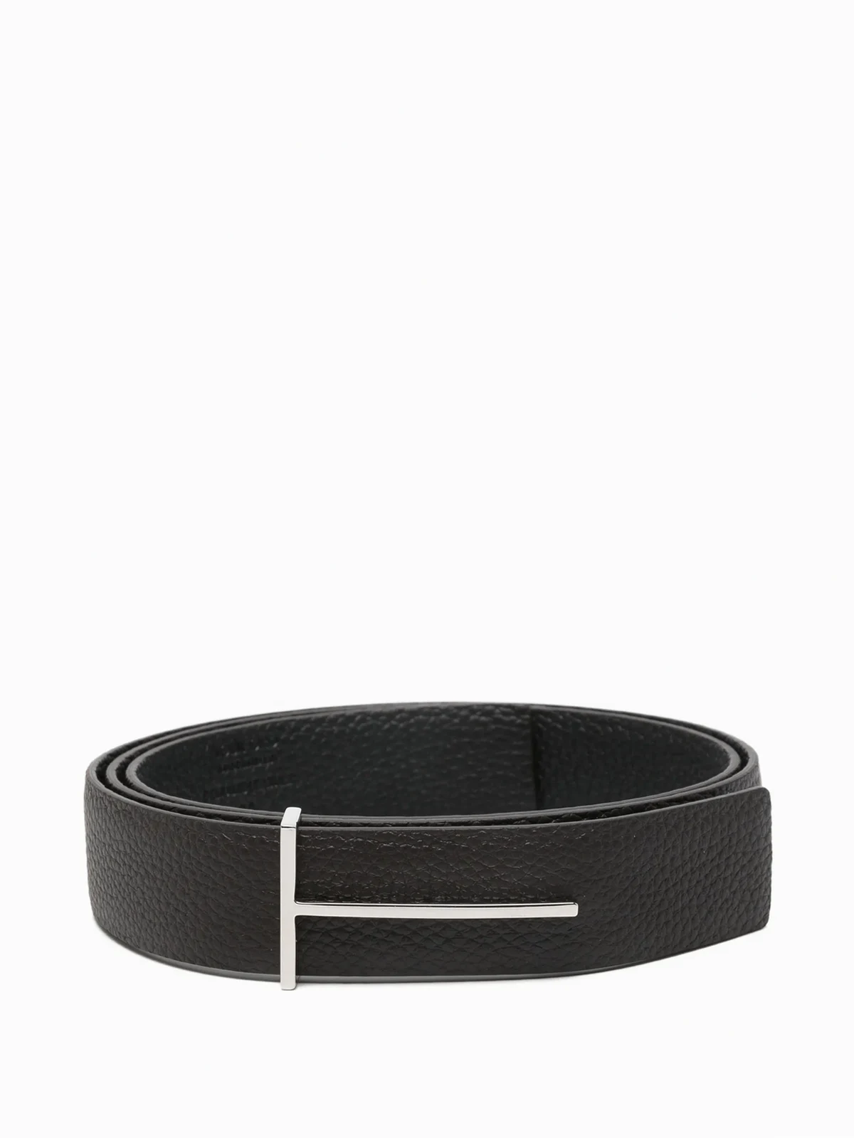 T-buckle leather reversible belt