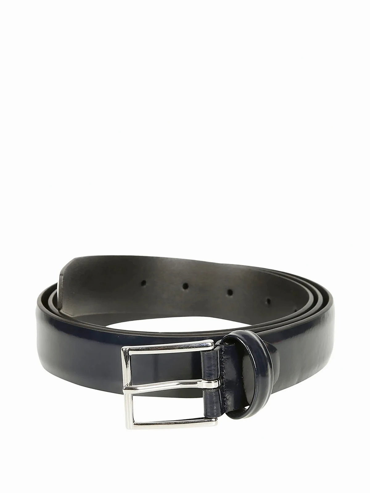 brushed-finish leather belt