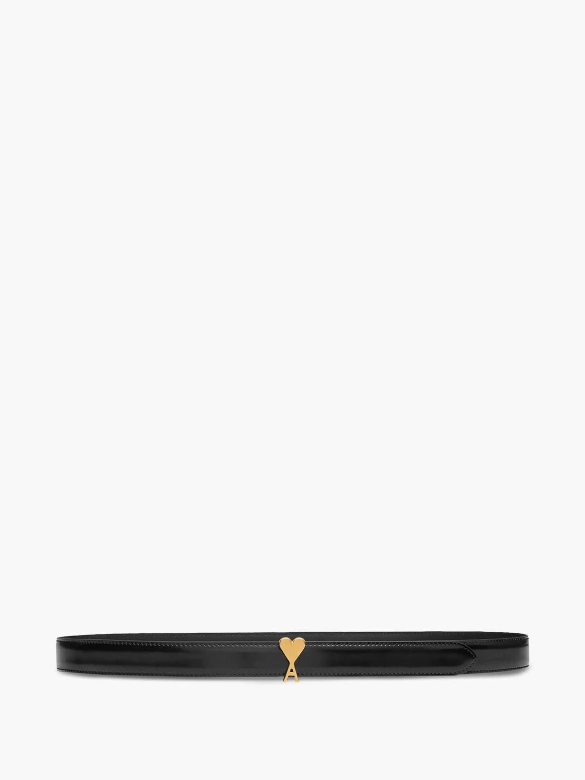 Glazed leather Ami De Coeur buckle belt (25mm)