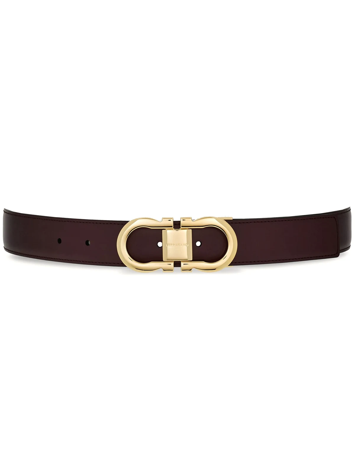 reversible Gancini leather belt