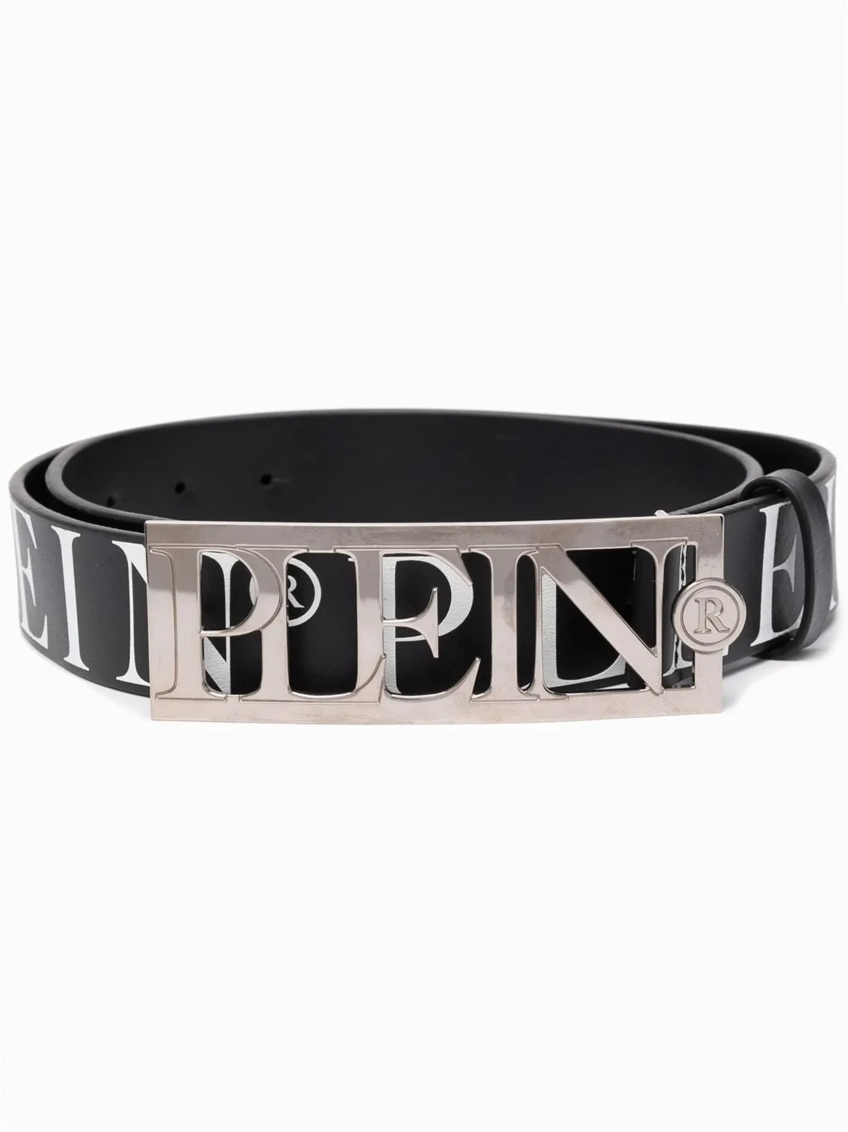 logo-lettering buckle belt