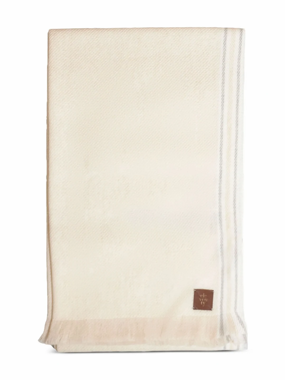 fringe-trim wool-silk scarf