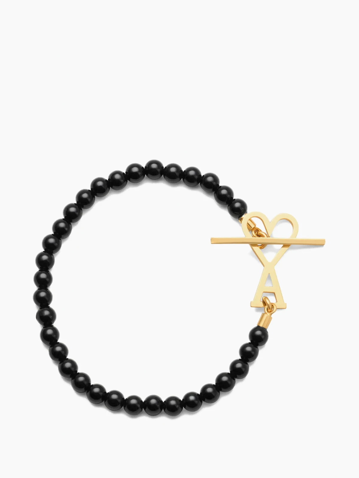 heart clasp beaded bracelet