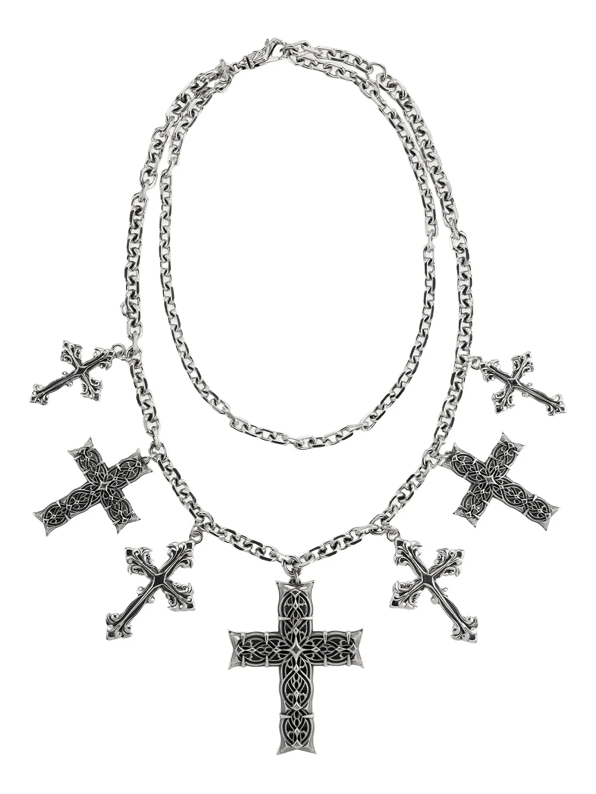 Notre-Dame crosses chain necklace