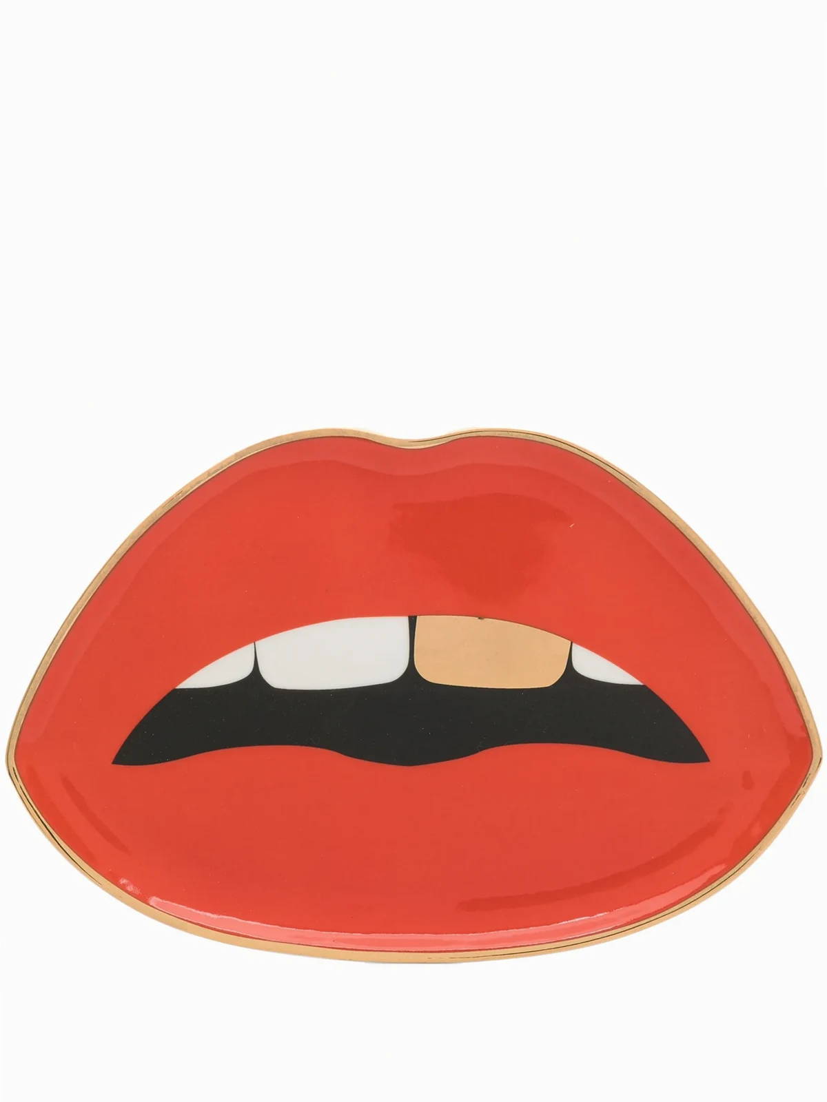 lip-motif porcelain tray