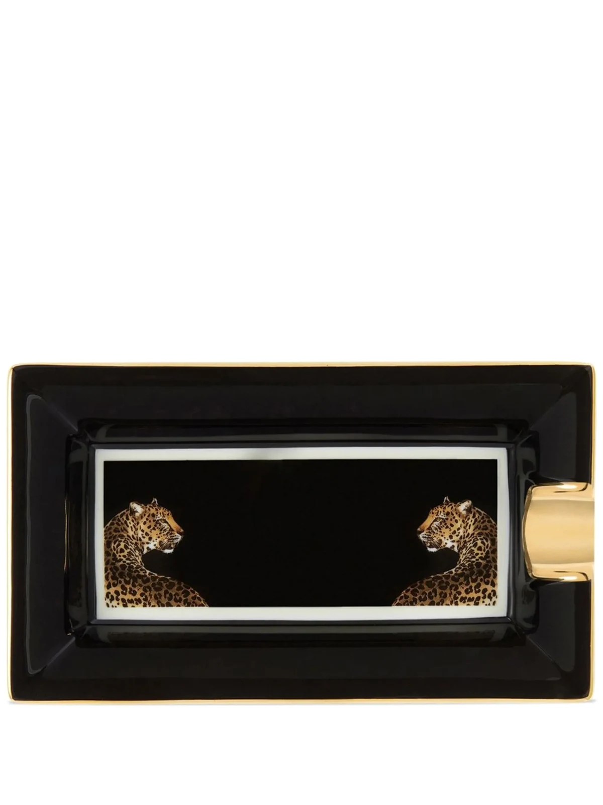 leopard-print porcelain ash-tray