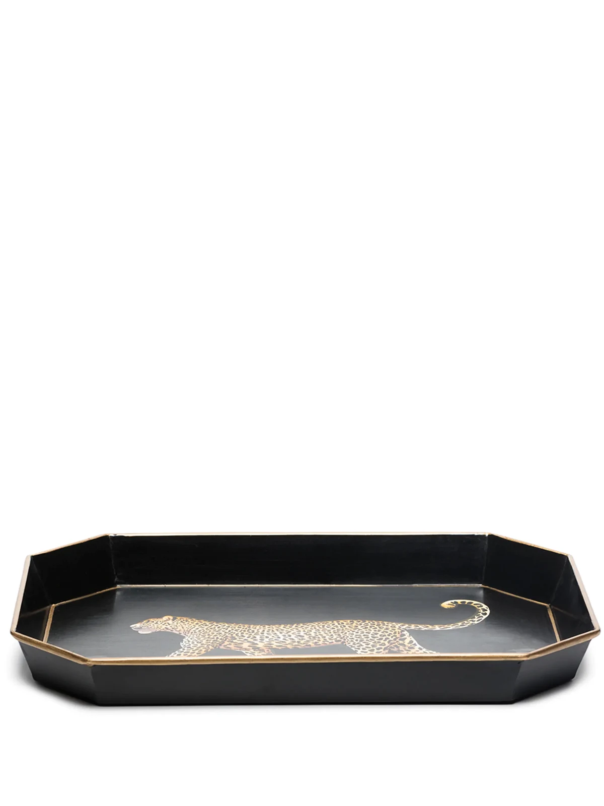 leopard-print octagon tray