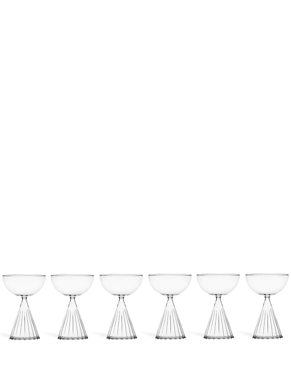 Tutu faceted champagne glasses (set of six)