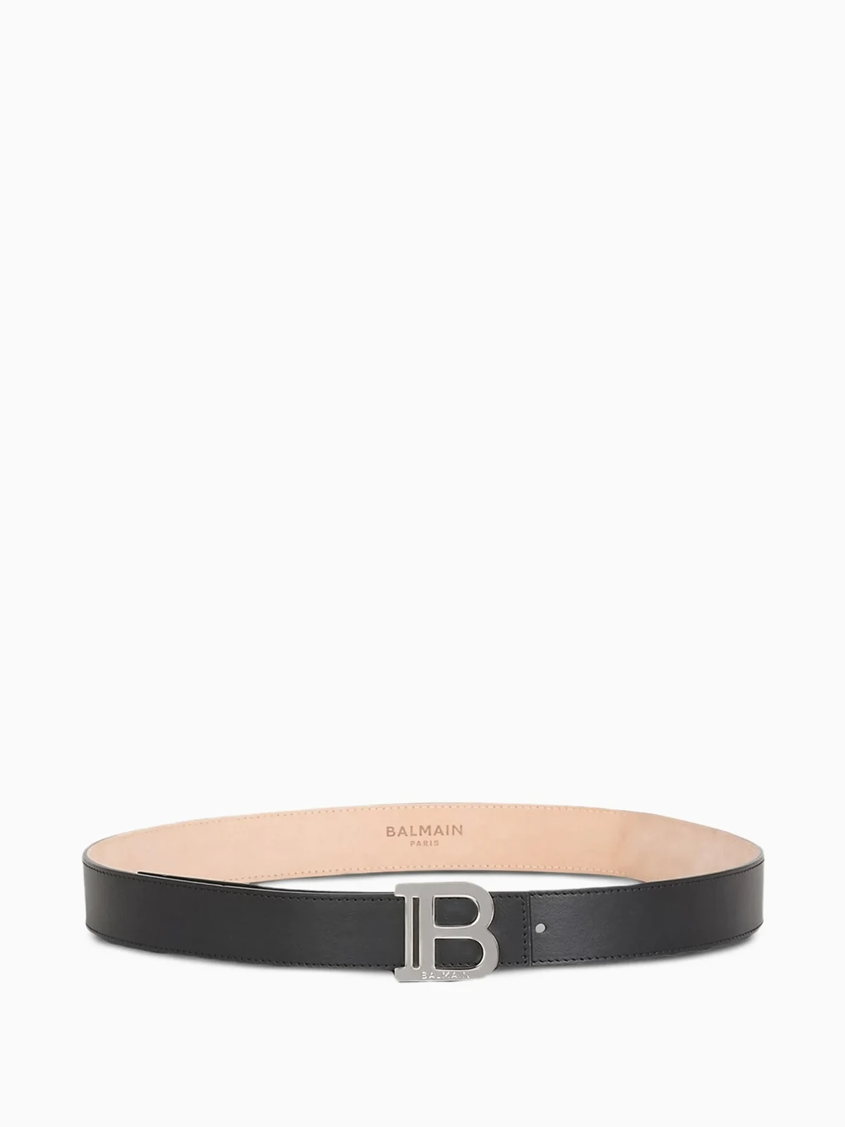 leather B-buckle belt