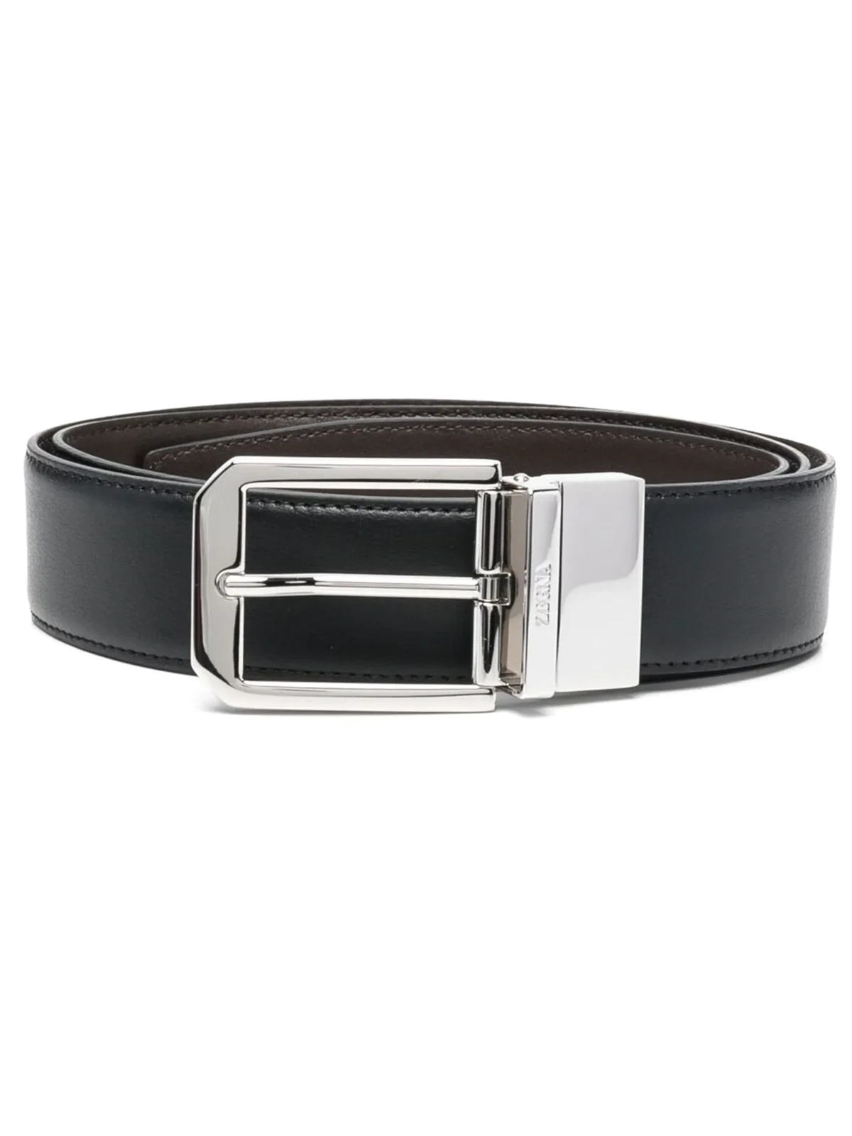 buckle-fastening leather belt