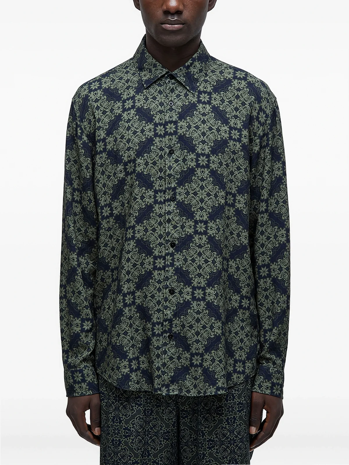 Tile-print shirt