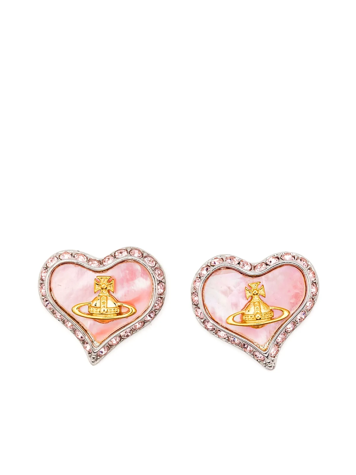 orb heart earrings