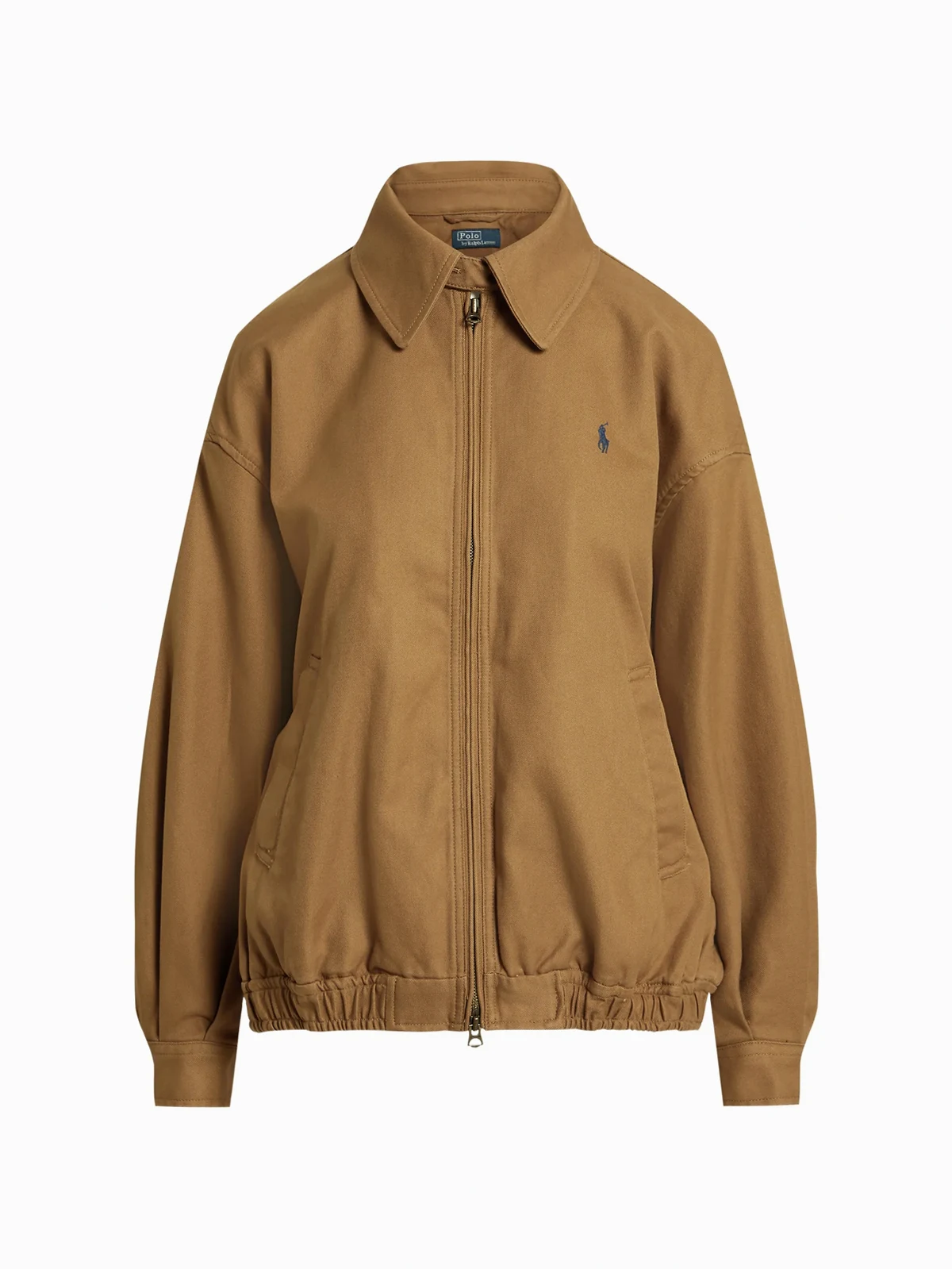 pony-embroidered zip jacket