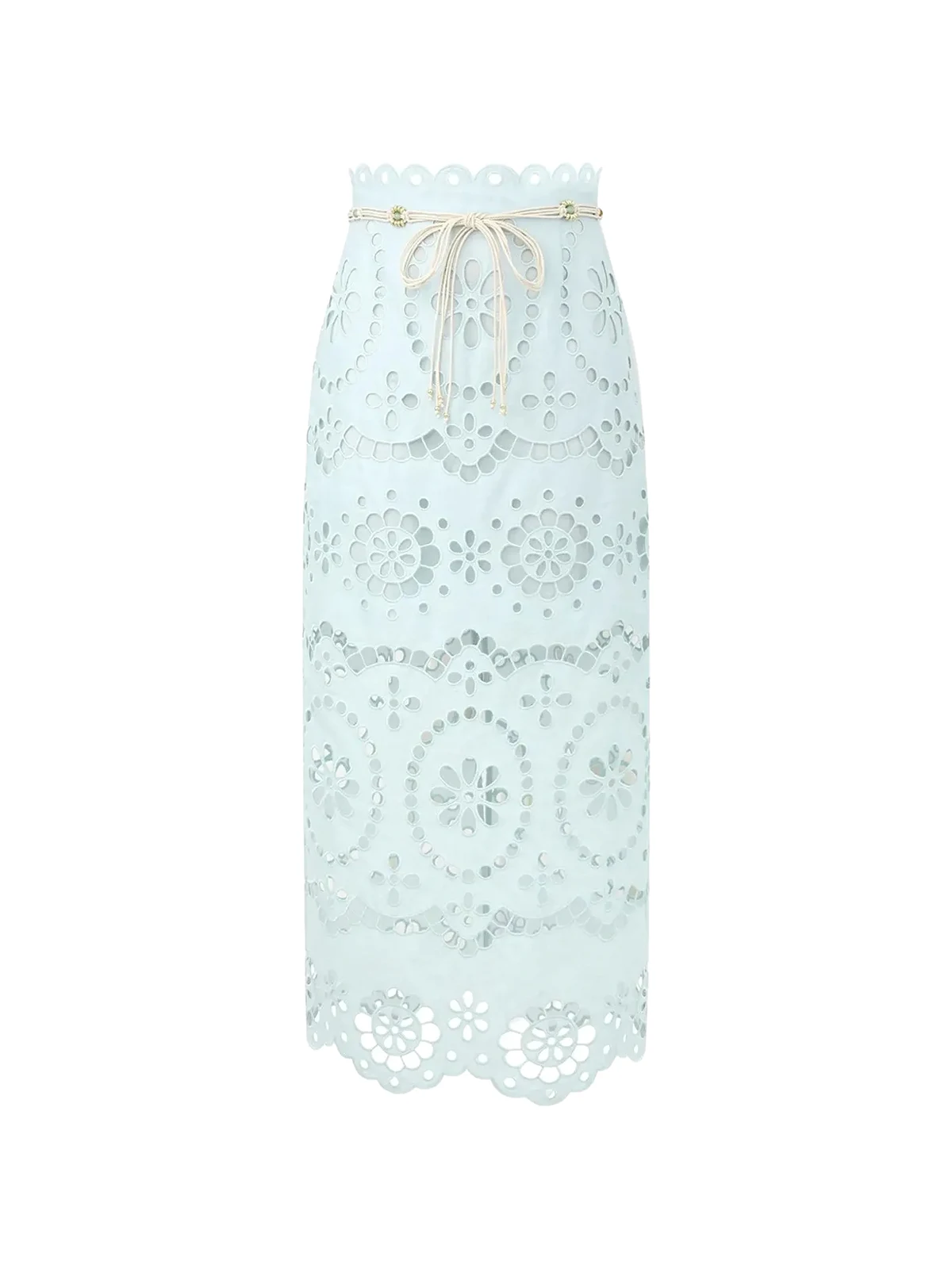 Awaken embroidered midi skirt