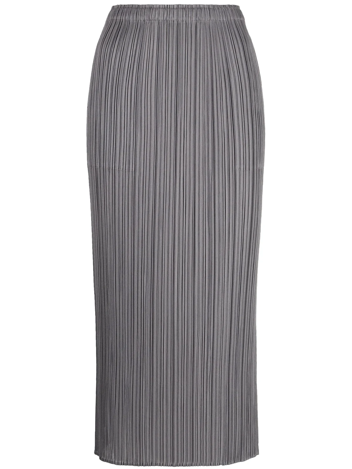 plissé high-waist midi skirt
