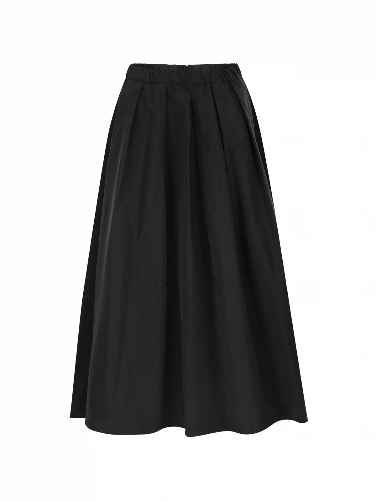 A-line pleated midi skirt