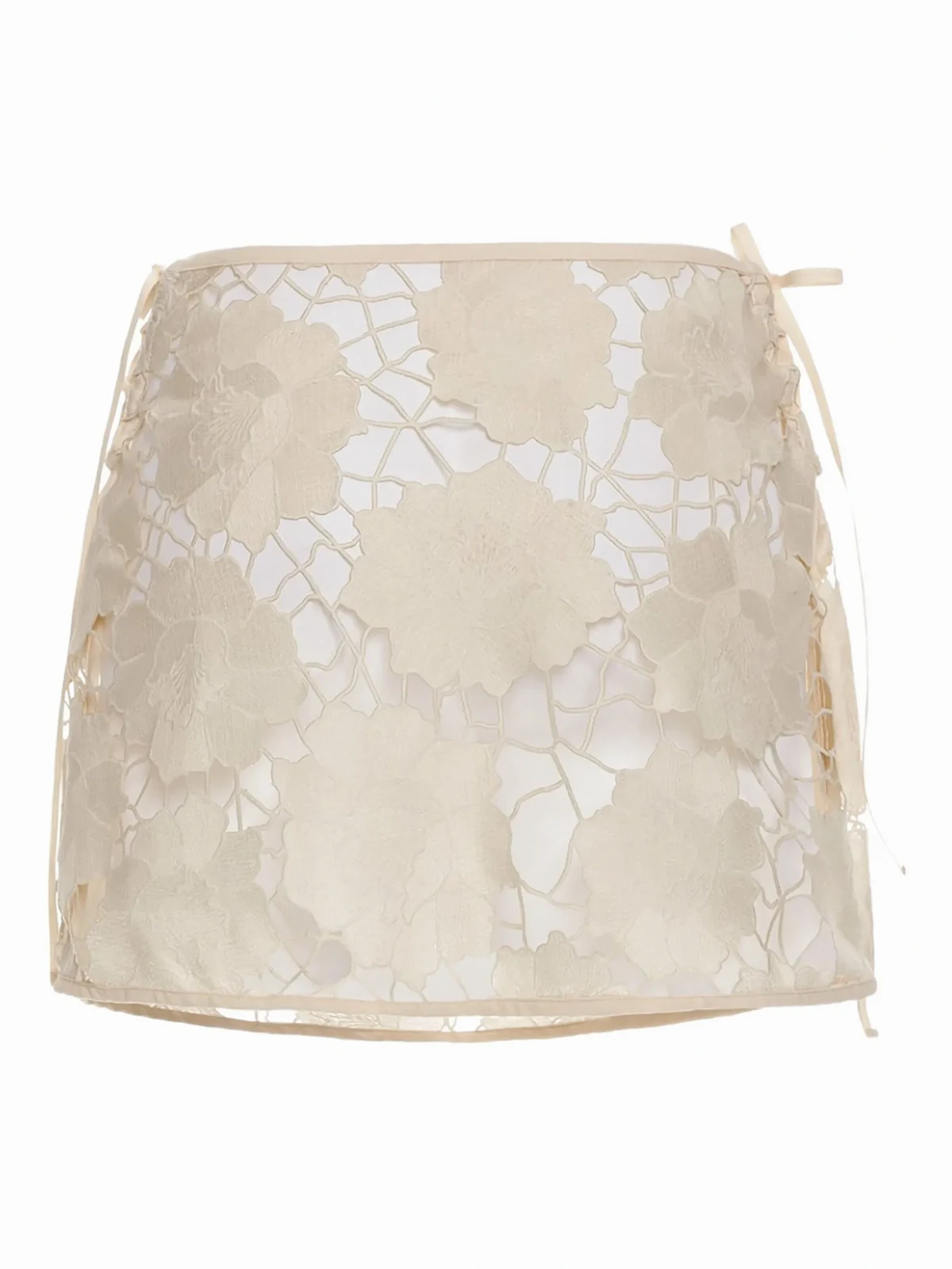 Karla floral-lace beach cover-up