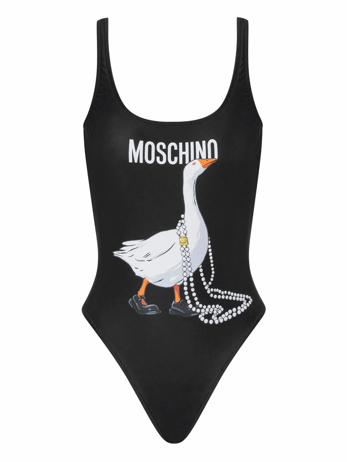 goose-print swimsuit
