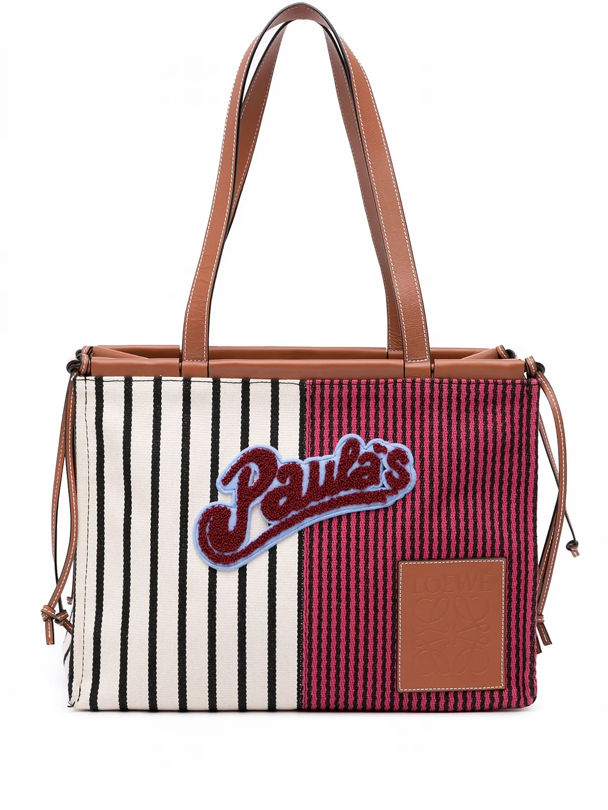 2000-2024 Paulas Ibiza Large Canvas Stripes Cushion tote bag