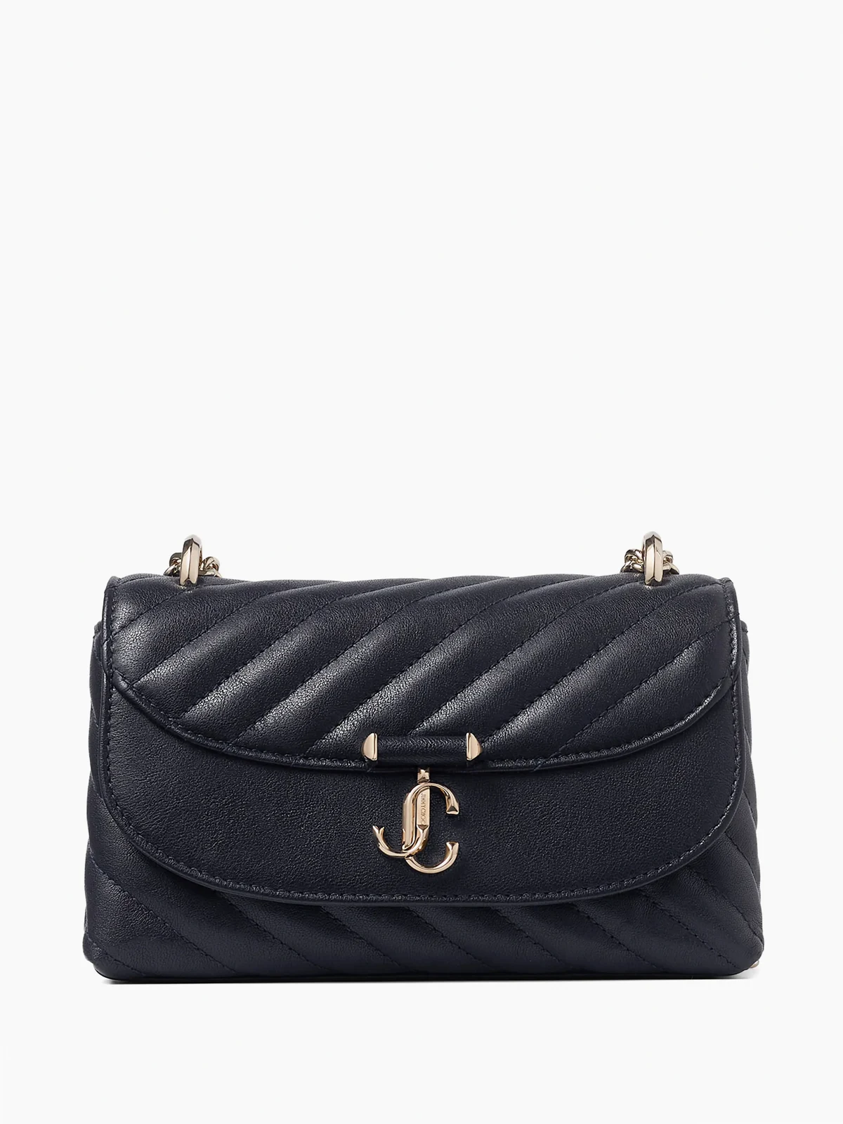 Curve quilted logo-plaque cross-body bag