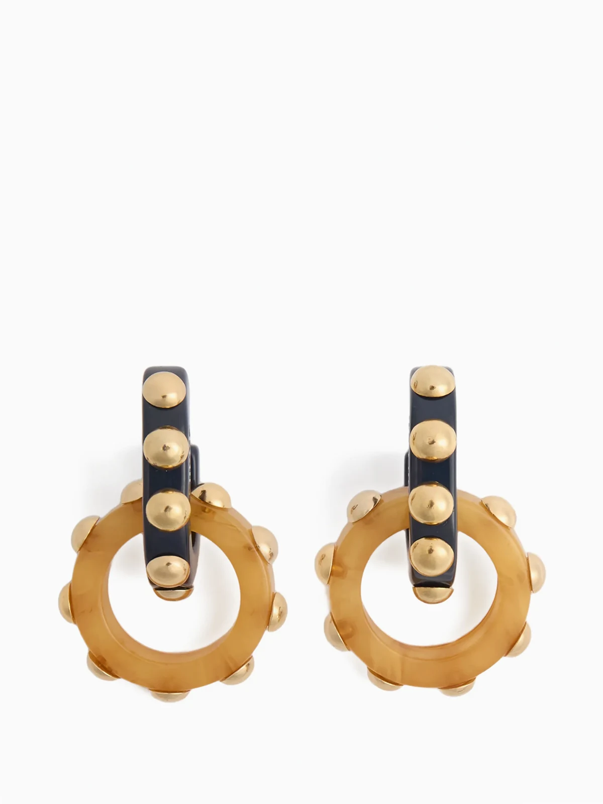 studded hoop earrings