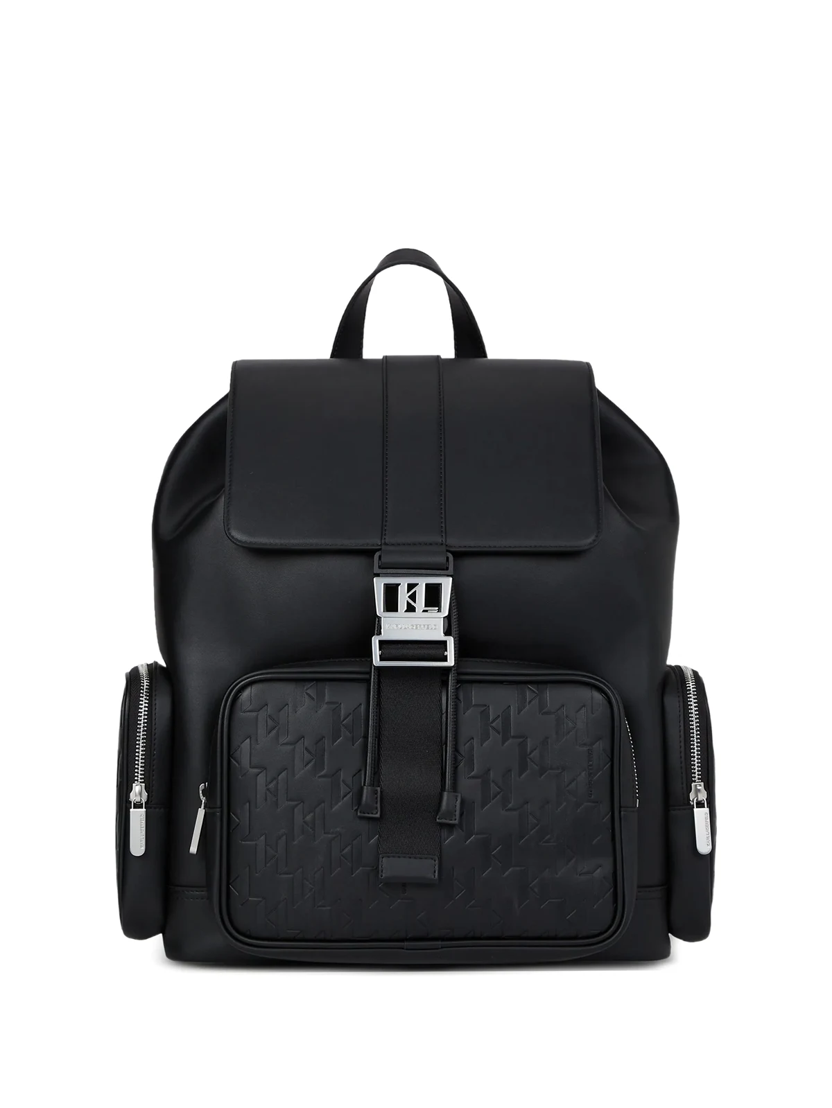 embossed buckle backpack