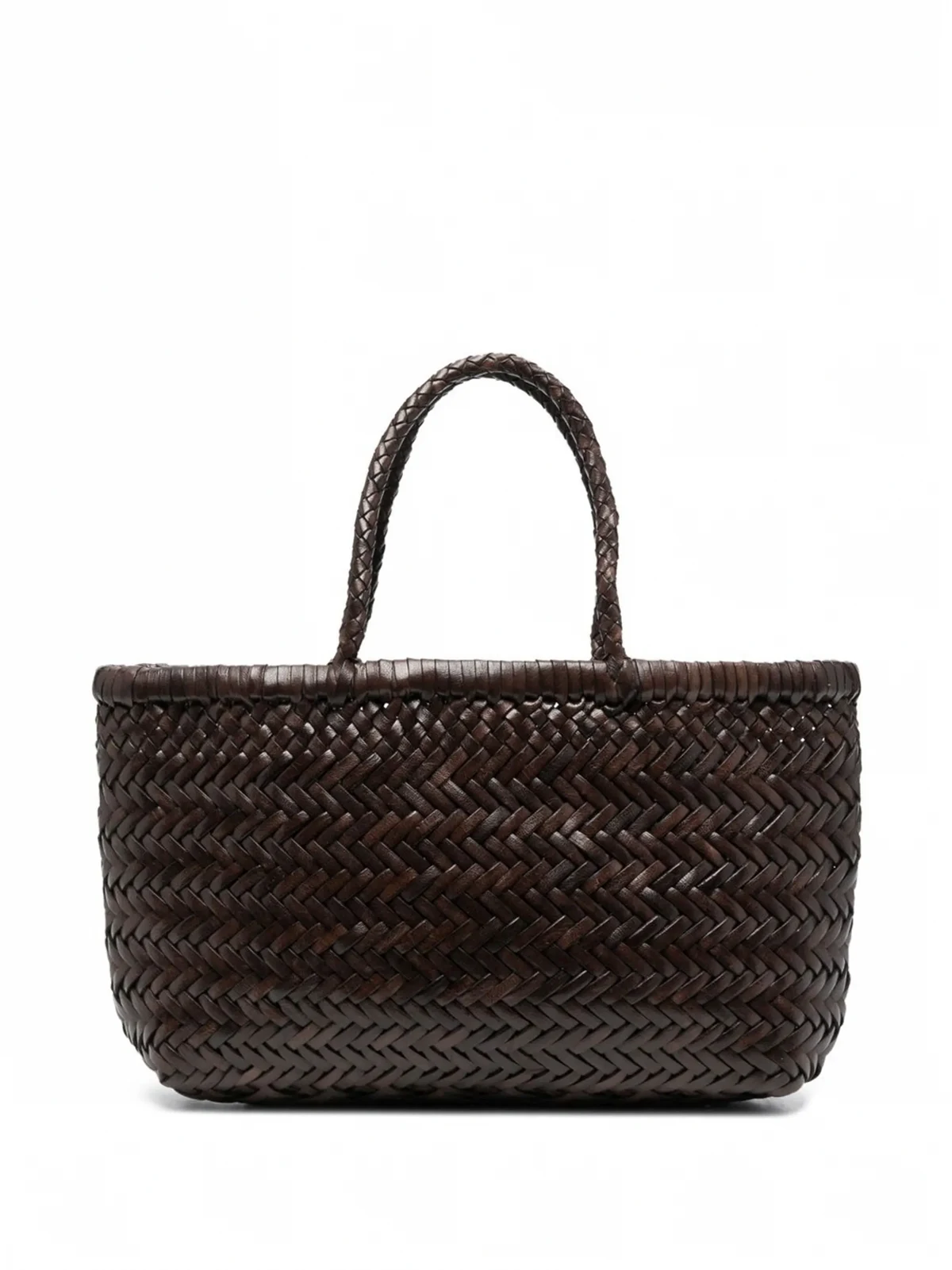 interwoven leather tote bag
