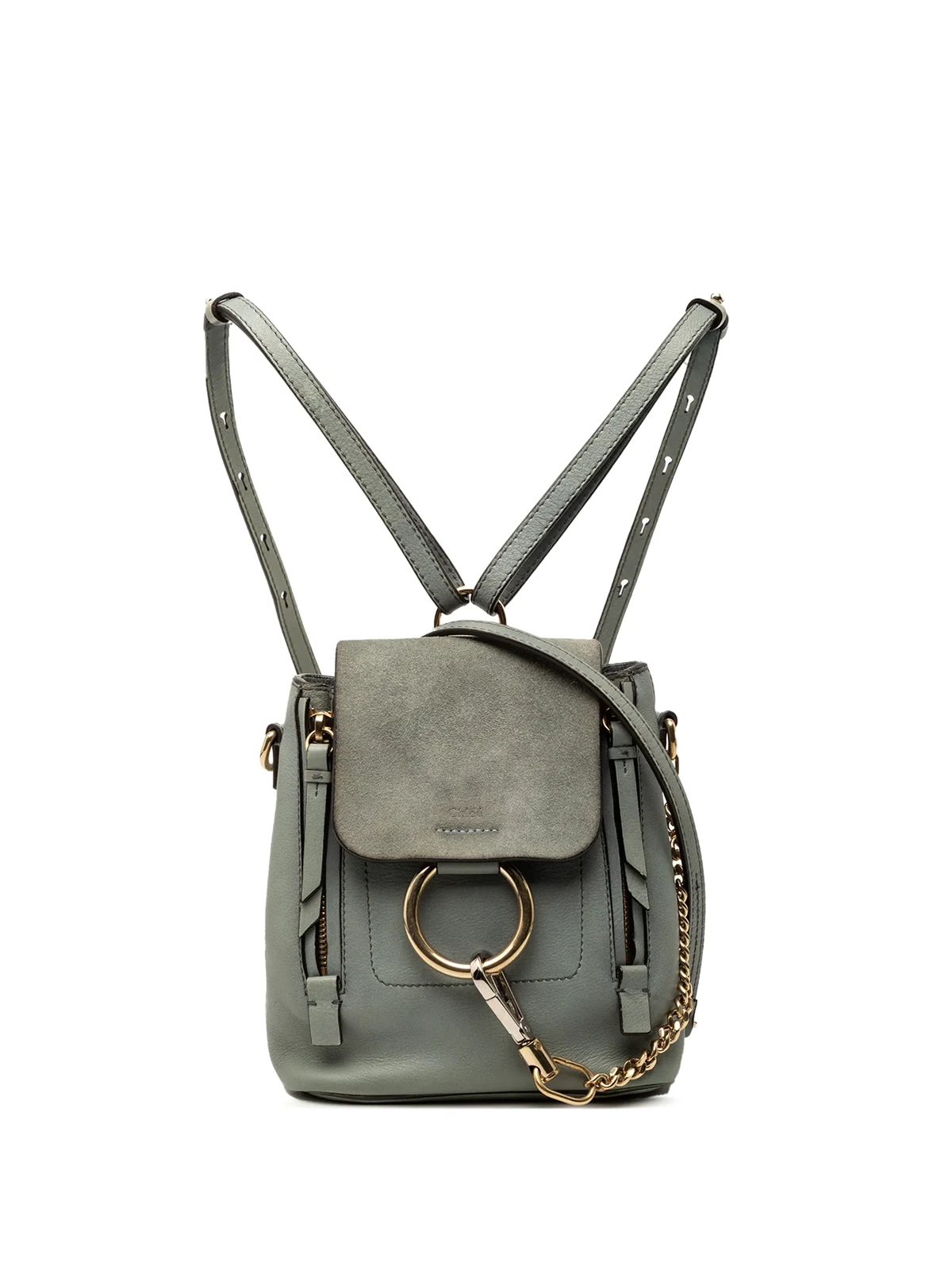 2017 Mini Calfskin and Suede Faye backpack