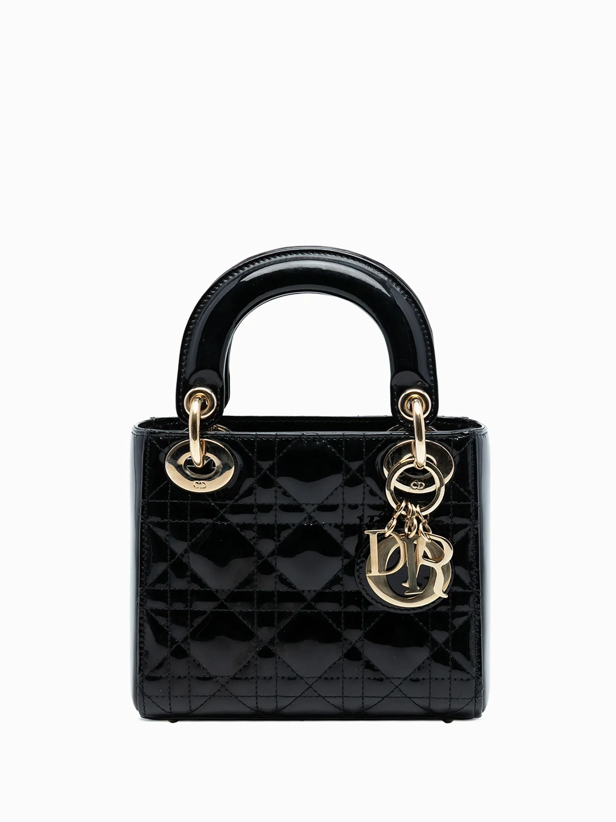 2019 Mini Patent Cannage Lady Dior satchel