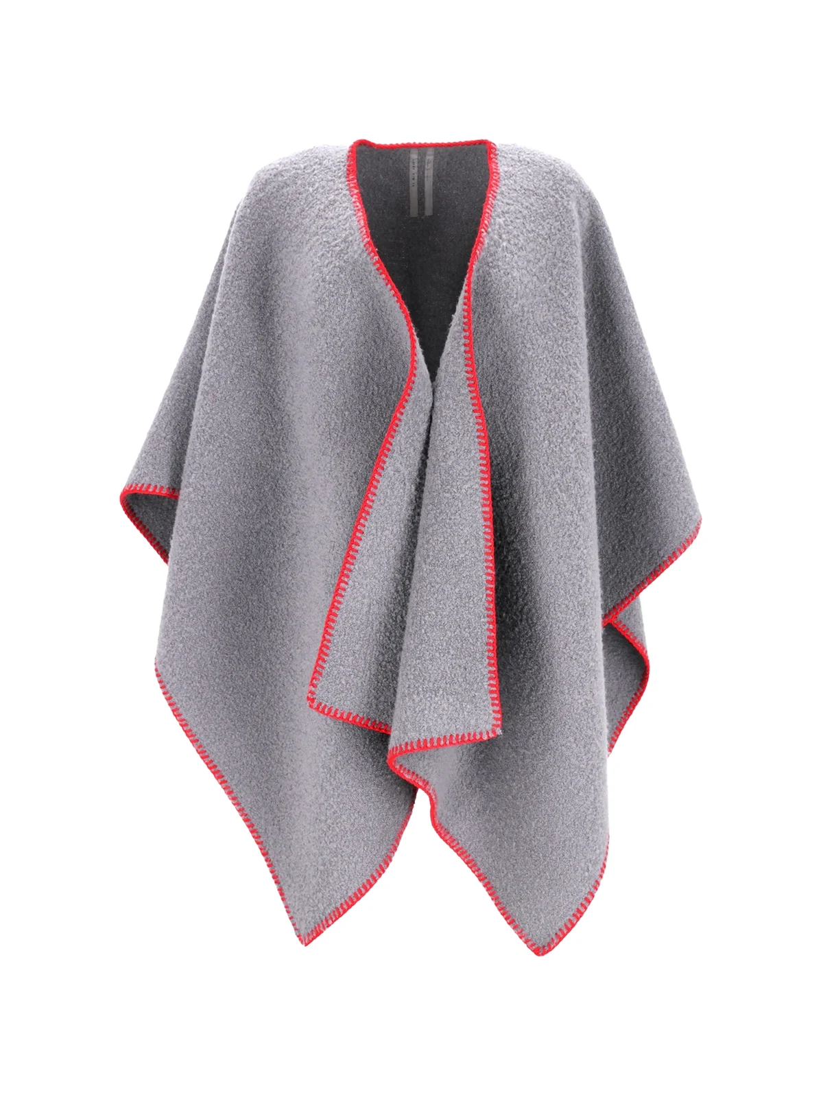 whipstitch V-neck poncho