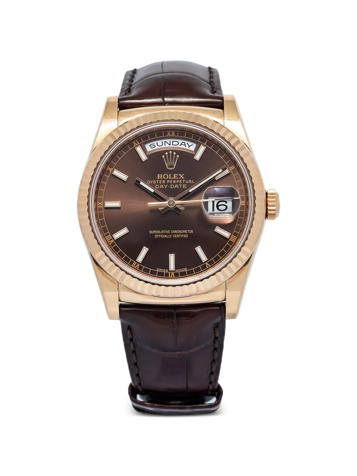 fluted day-date 36mm watch