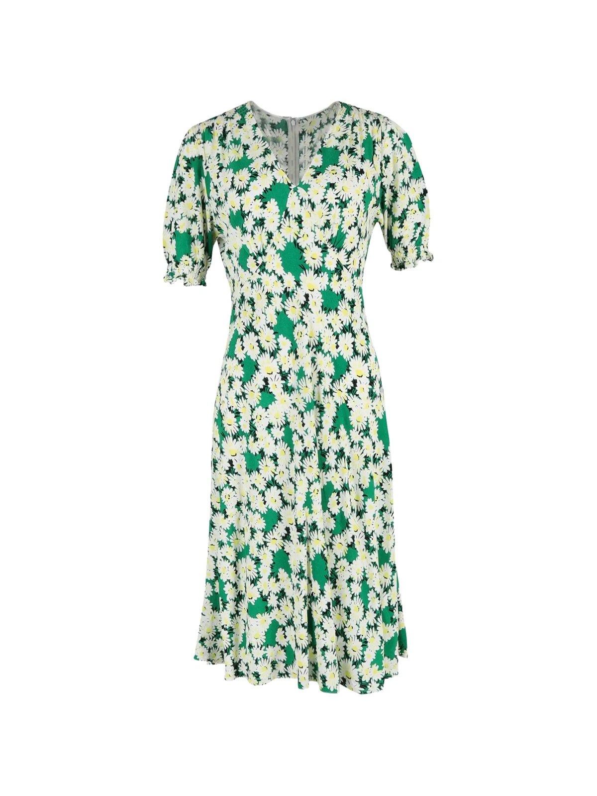 daisy-print midi dress