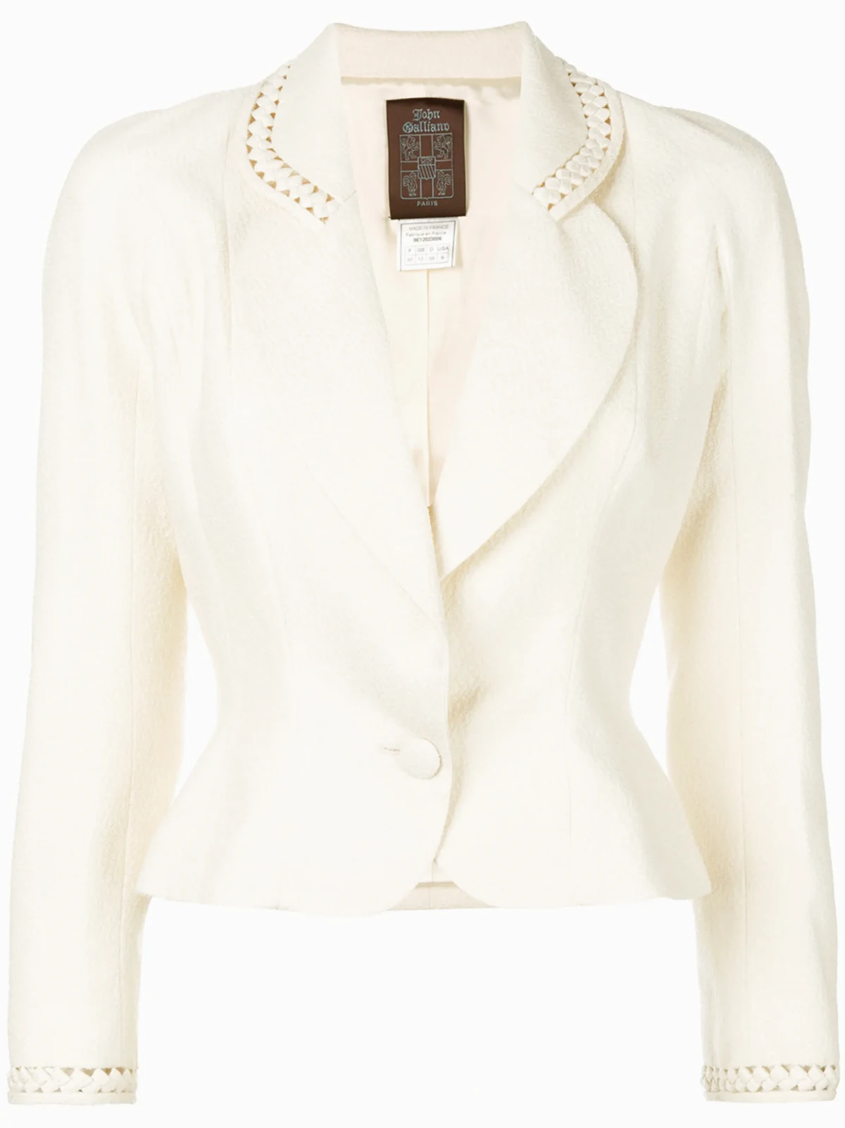 cut-out detail fitted blazer