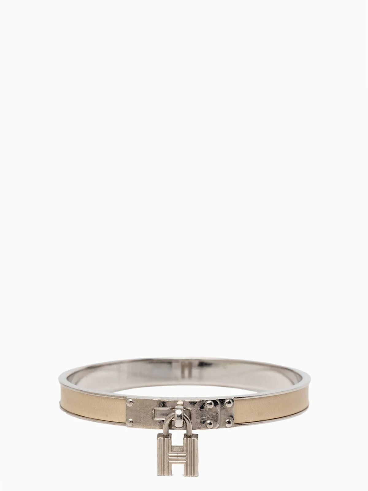 2000-2025 Leather Kelly H Cadena Lock Bangle Bracelet costume bracelet