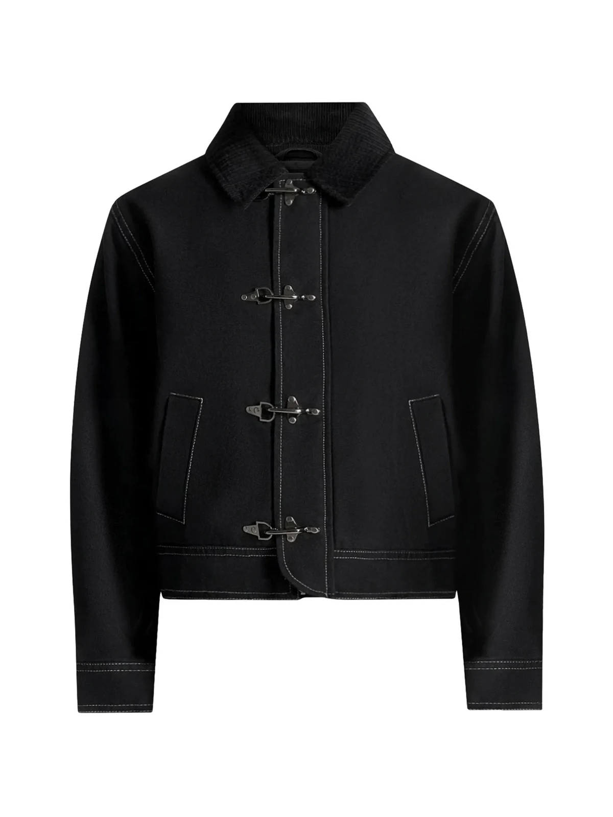 Nino clasp-detail stitch jacket