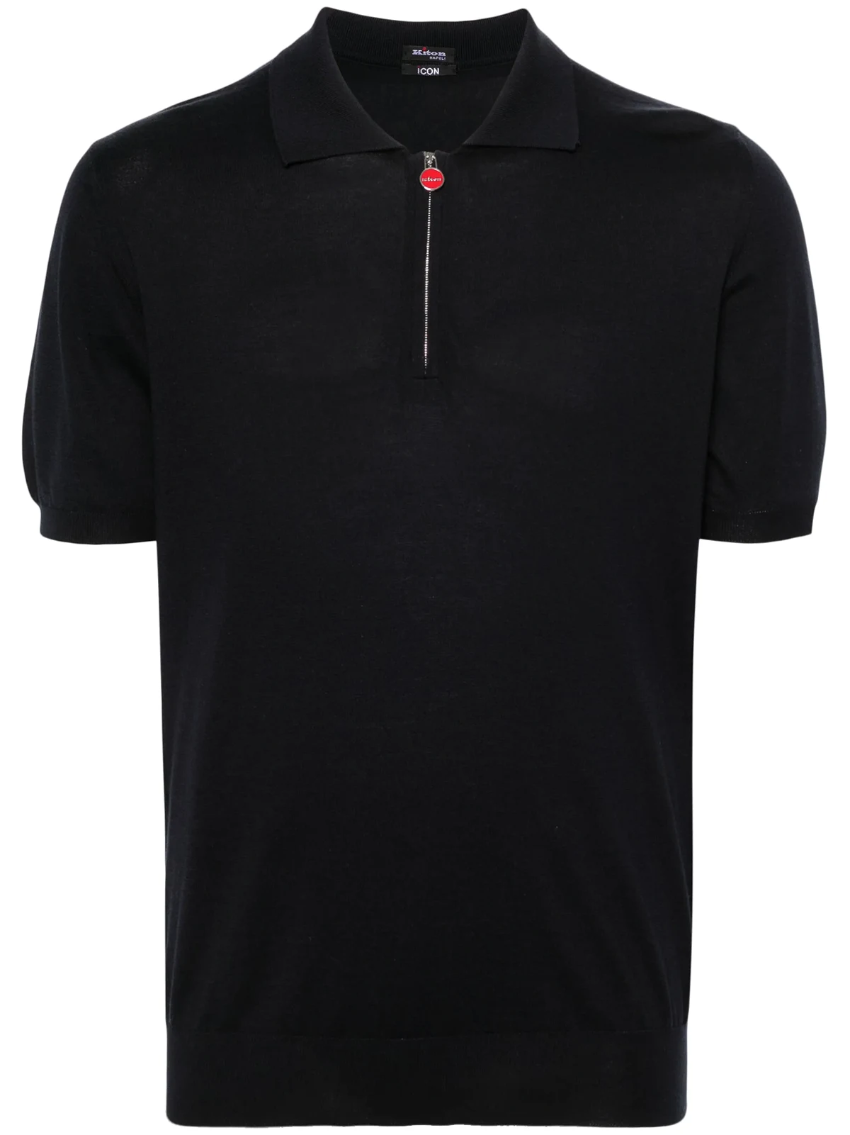 fine-ribbed cotton polo shirt