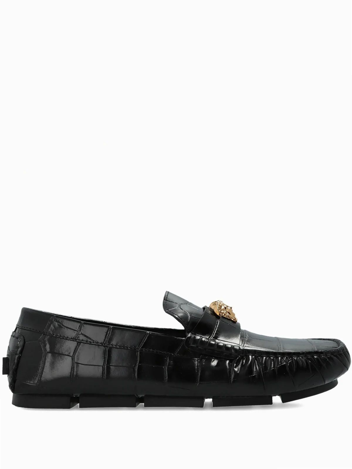Medusa Head-motif round-toe loafers