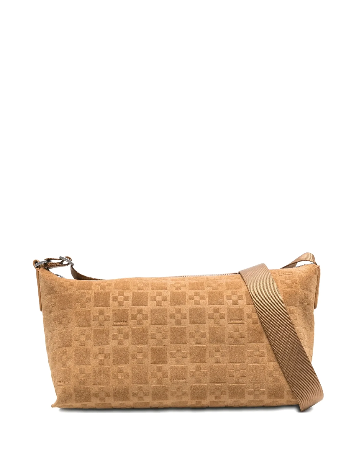 embossed-pattern messenger bag