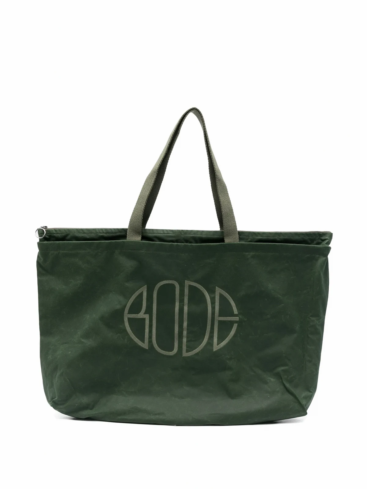 waxed cotton zip tote