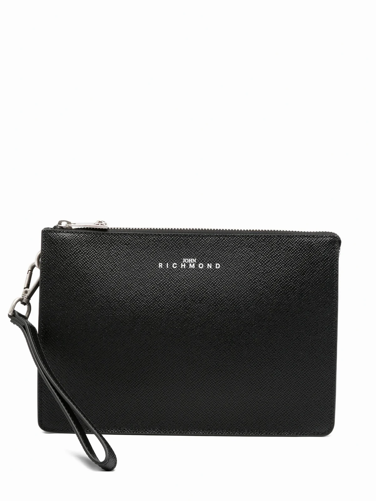 zip-fastening clutch bag