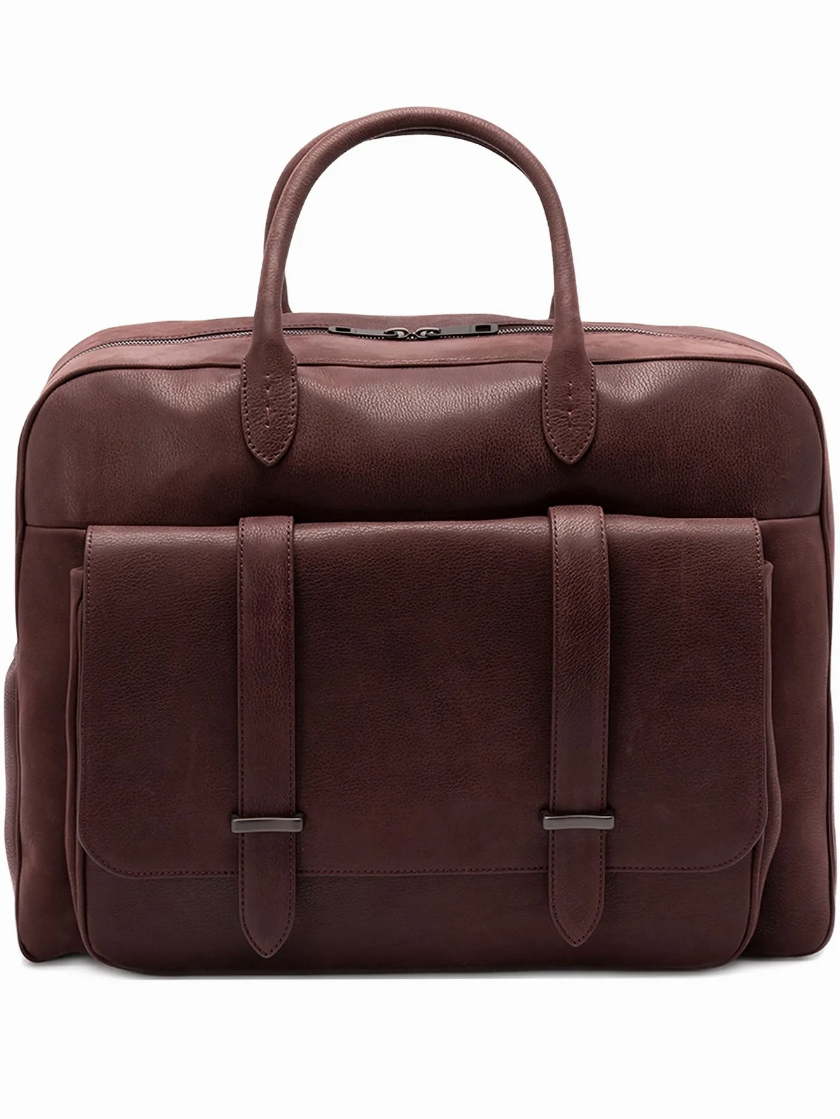 Jones Chevrette double-pocket leather holdall