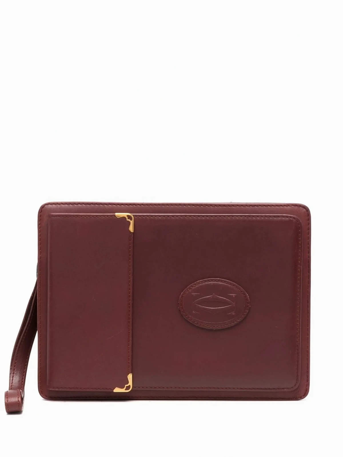 2000s pre-owned leather clutch bag