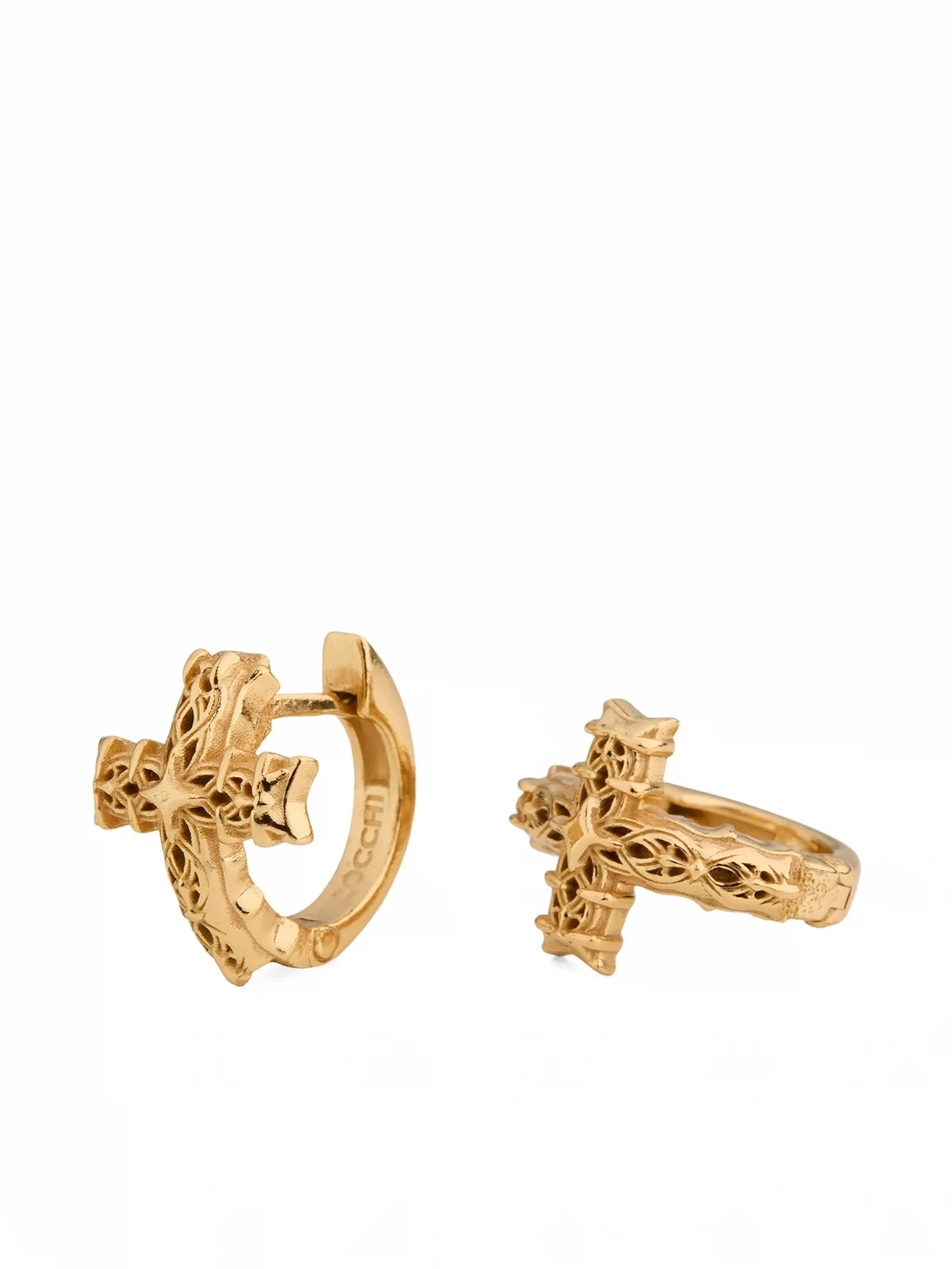 Notre-Dame cross hoop earrings