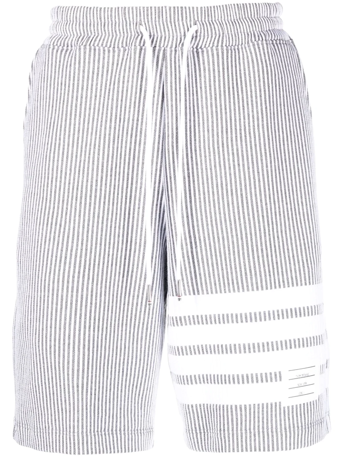 4-Bar stripe seersucker shorts