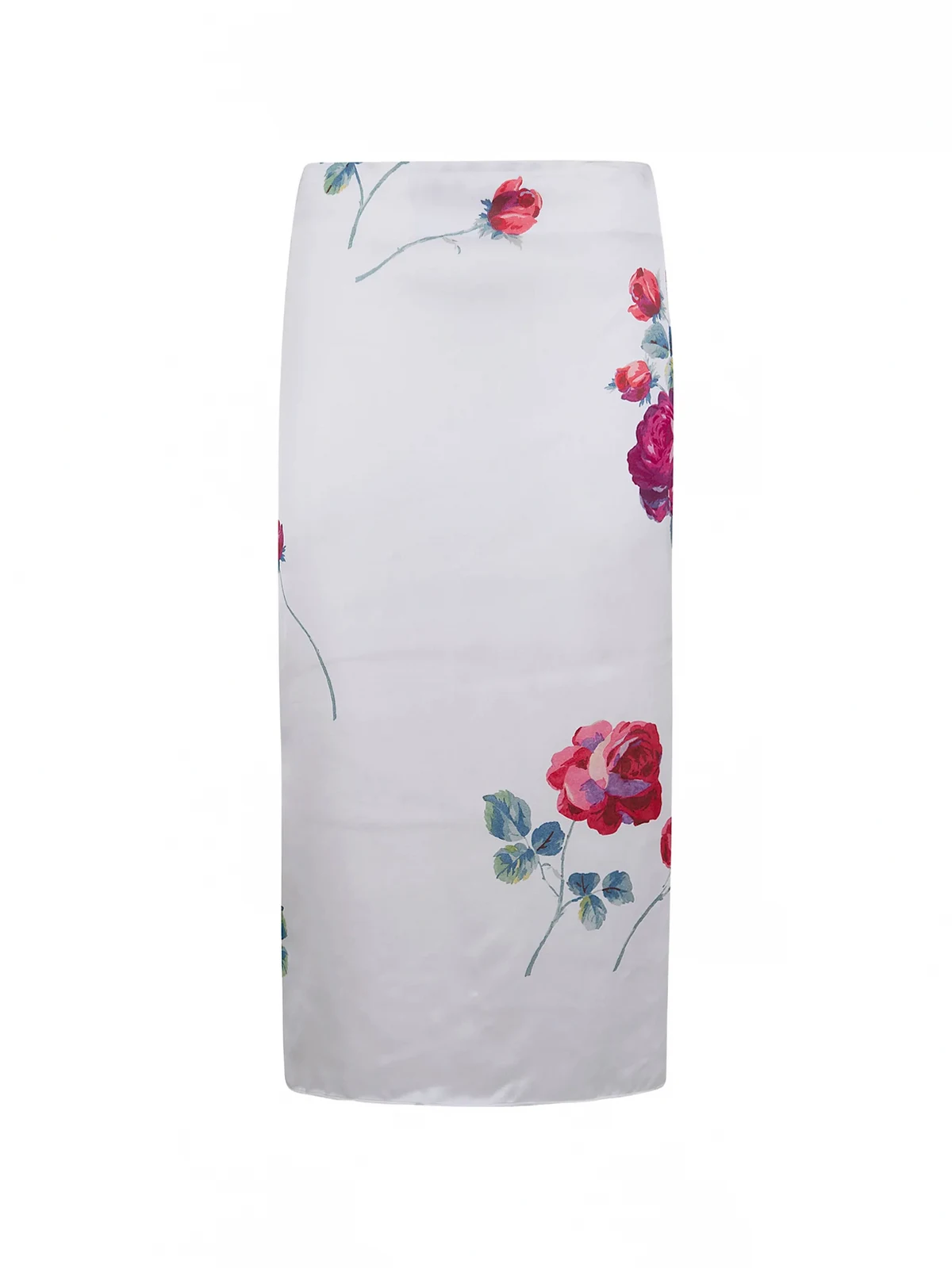 floral-print midi skirt