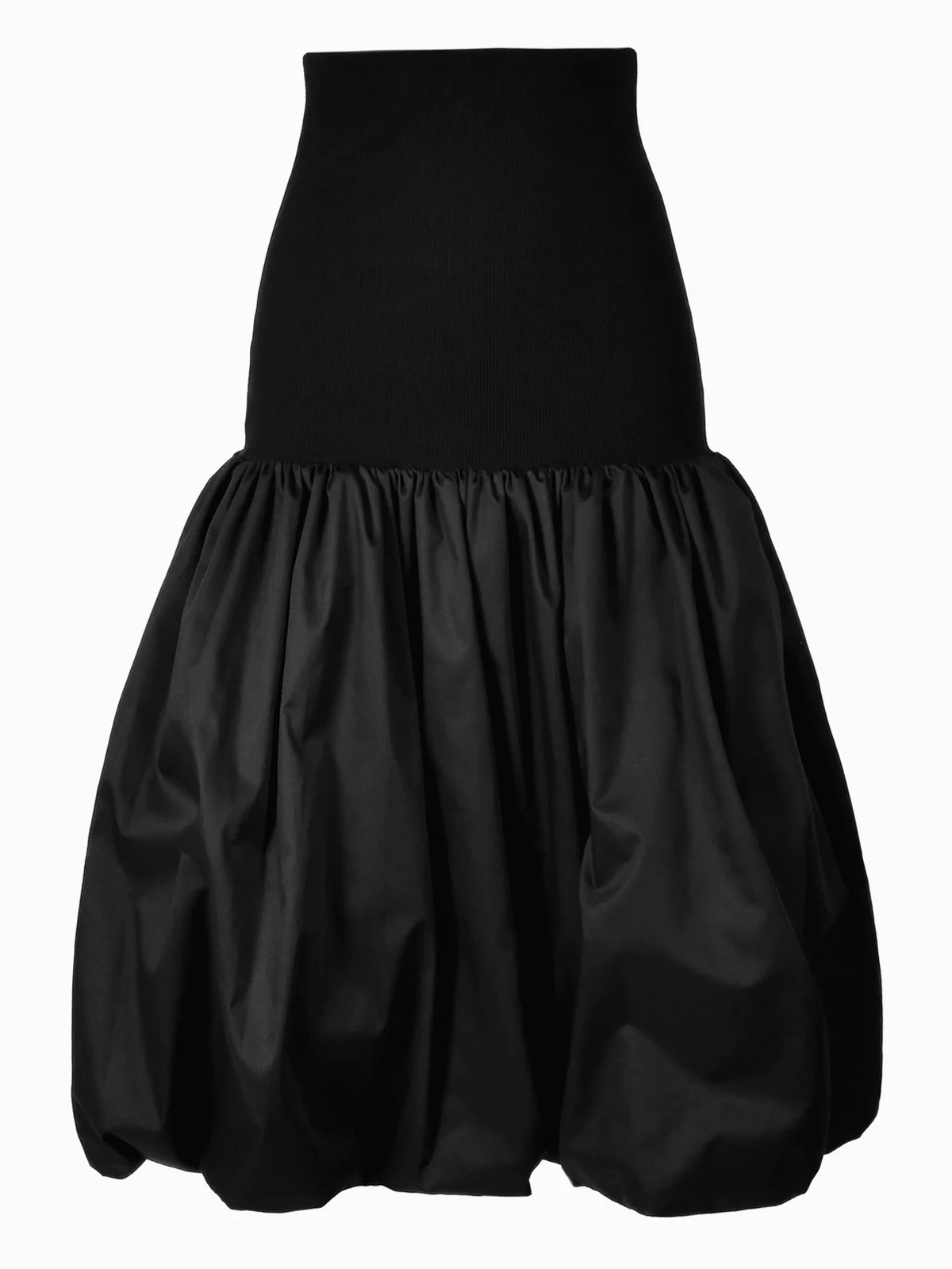 bubble high-waisted midi skirt