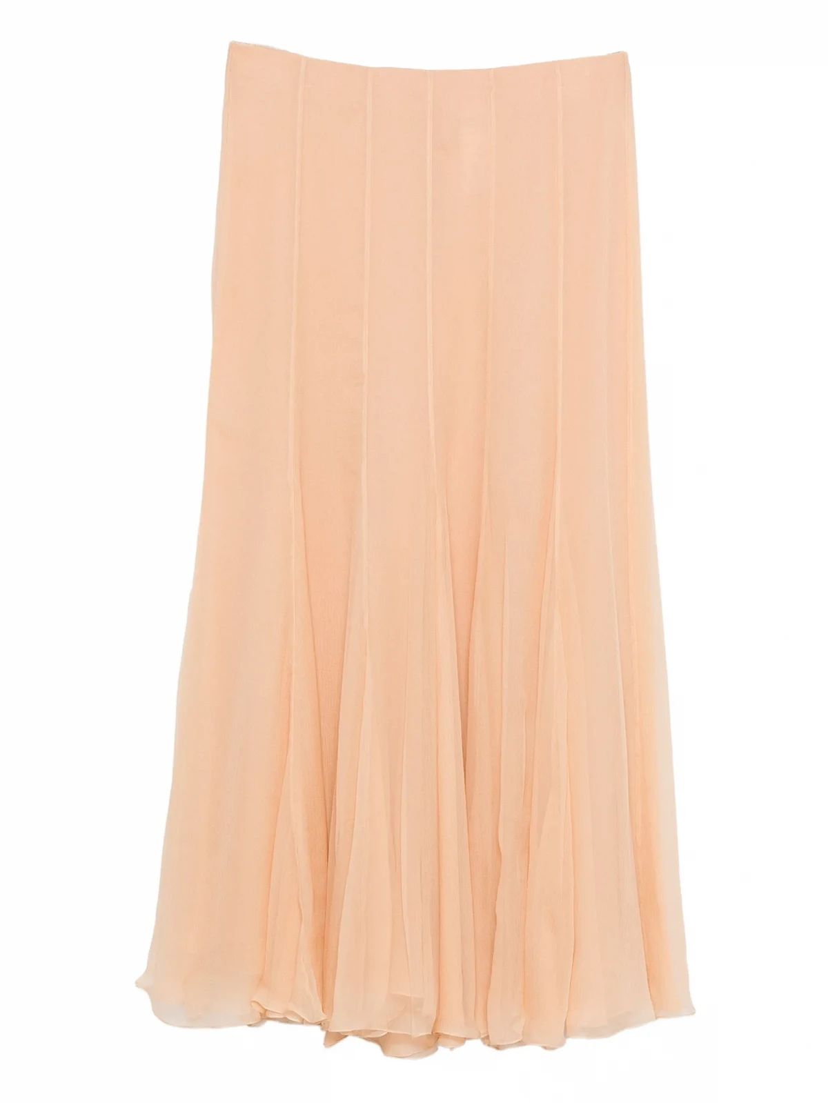 pleated silk skirt