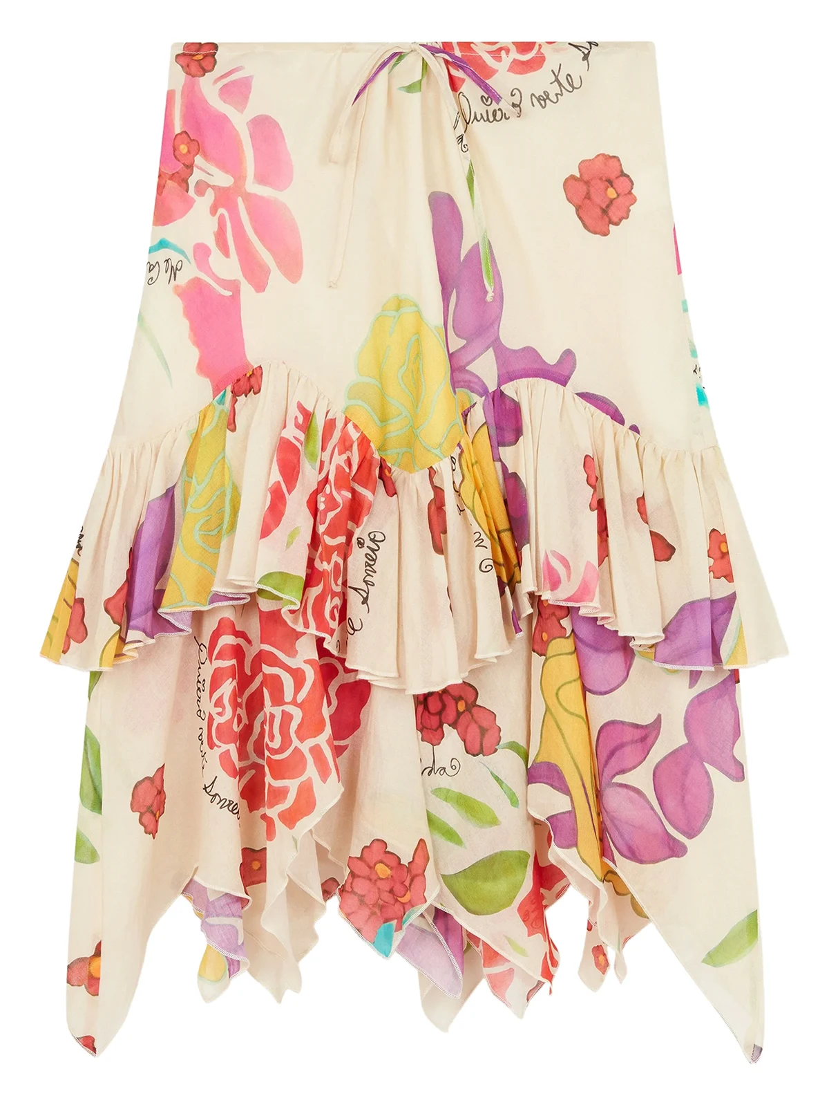 floral-print midi skirt